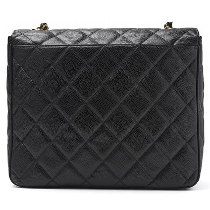CHANEL Shoulder Bag, Deca Matelasse, Coco Chain Shoulder, Caviar Skin, Black, Gold-Tone Hardware, Pre-Owned - Vintage La Charme
