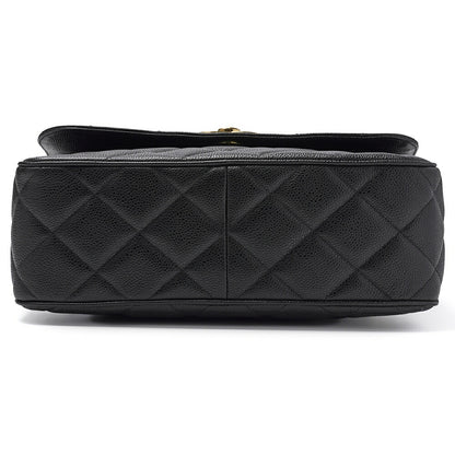 CHANEL Shoulder Bag, Deca Matelasse, Coco Chain Shoulder, Caviar Skin, Black, Gold-Tone Hardware, Pre-Owned - Vintage La Charme