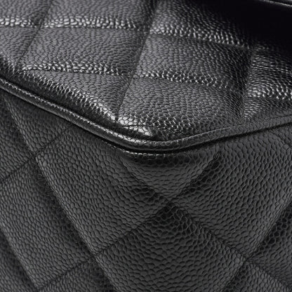 CHANEL Shoulder Bag, Deca Matelasse, Coco Chain Shoulder, Caviar Skin, Black, Gold-Tone Hardware, Pre-Owned - Vintage La Charme