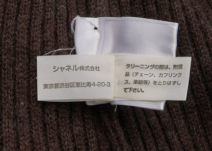 CHANEL Dress, Knit, Cashmere Rayon Nylon Blend, Brown, Gold-Tone Hardware, Pre-Owned - Vintage La Charme