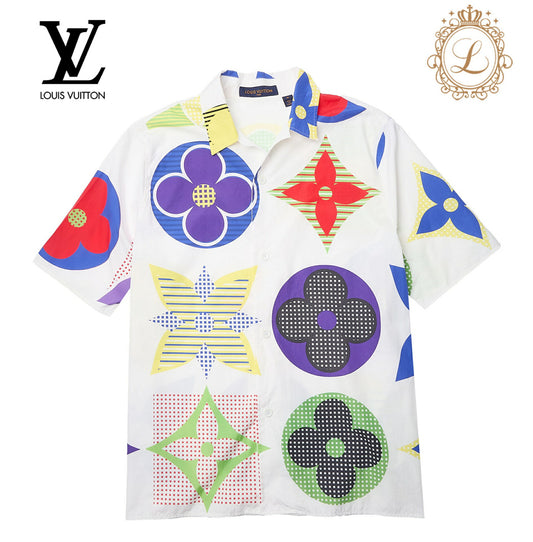 Louis Vuitton T-Shirt, Short Sleeve, Monogram, Cotton, White, Silver-Tone Hardware, Pre-Owned - Vintage La Charme