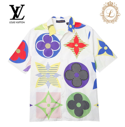 Louis Vuitton T-Shirt, Short Sleeve, Monogram, Cotton, White, Silver-Tone Hardware, Pre-Owned - Vintage La Charme