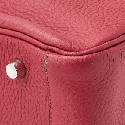 HERMES Lindy 30 2WAY Shoulder Bag Tryon Clemence Rouge Casaque Silver-Tone Hardware Pre-Owned - Vintage La Charme