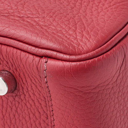 HERMES Lindy 30 2WAY Shoulder Bag Tryon Clemence Rouge Casaque Silver-Tone Hardware Pre-Owned - Vintage La Charme