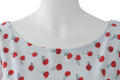 CHANEL T-Shirt, Short Sleeve, Cut-and-Sew, Cotton, Light Blue, Silver-Tone Hardware, Pre-Owned - Vintage La Charme