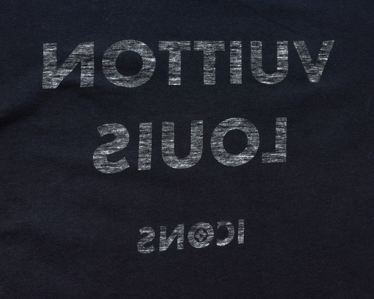 Louis Vuitton T-Shirt, Chain Detail, Cut-and-Sew, Cotton, Black, Silver-Tone Hardware, Pre-Owned - Vintage La Charme