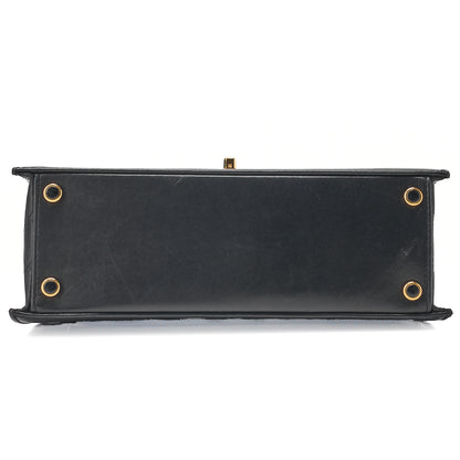 CHANEL Lambskin Matelasse Trapezoid 2.55 Chain Shoulder Black Gold-Tone Hardware, Pre-Owned