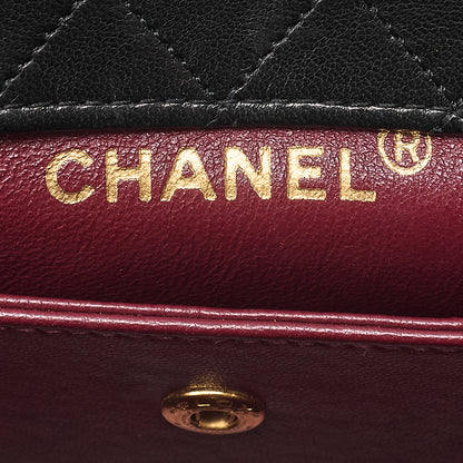 CHANEL Lambskin Matelasse Trapezoid 2.55 Chain Shoulder Black Gold-Tone Hardware, Pre-Owned