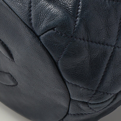 CHANEL Shoulder Bag Matelasse Drawstring Type Chain Shoulder Lambskin Navy Gold-Tone Hardware Pre-Owned - Vintage La Charme