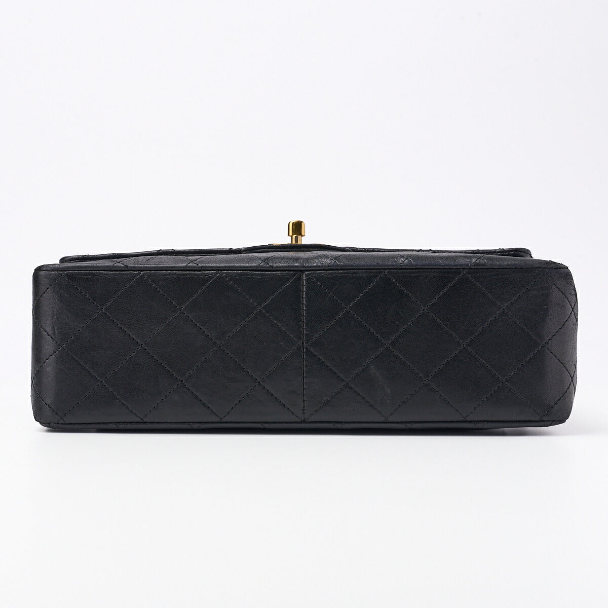CHANEL Shoulder Bag, Matelasse Double Flap, Lambskin, Black, Gold-Tone Hardware, Pre-Owned - Vintage La Charme