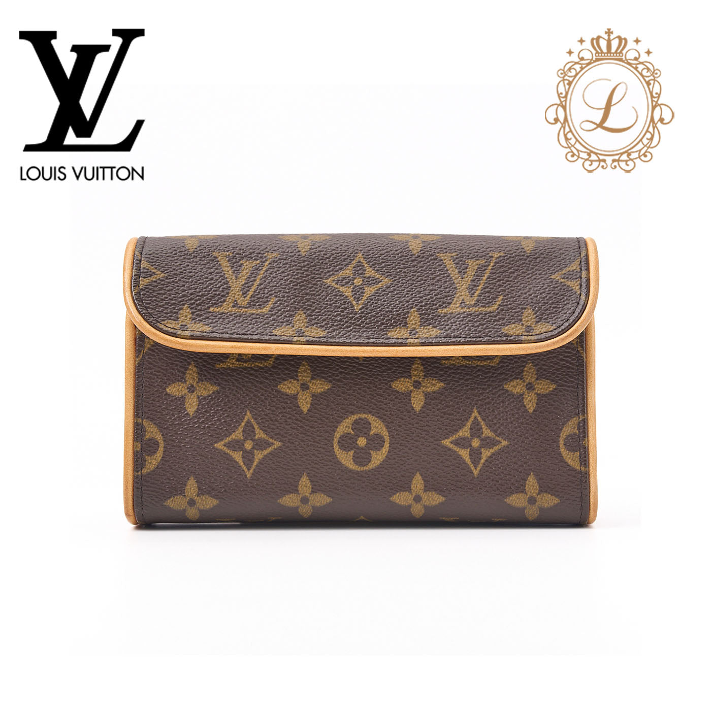 Louis Vuitton Shoulder Bag, Florentine, Monogram, Canvas, Brown, Gold-Tone Hardware, Pre-Owned - Vintage La Charme
