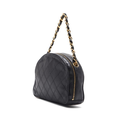 CHANEL Handbag, Bicorolle with Coco Charm, Fan Shape Chain, Lambskin, Black, Gold-Tone Hardware, Pre-Owned - Vintage La Charme