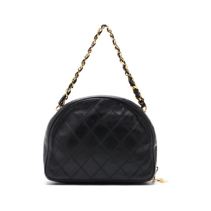 CHANEL Handbag, Bicorolle with Coco Charm, Fan Shape Chain, Lambskin, Black, Gold-Tone Hardware, Pre-Owned - Vintage La Charme