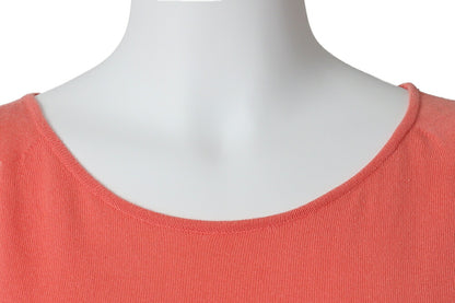 CHANEL T-Shirt, Logo Mark, Knit, Cotton, Salmon Pink, Gold-Tone Hardware, Pre-Owned - Vintage La Charme