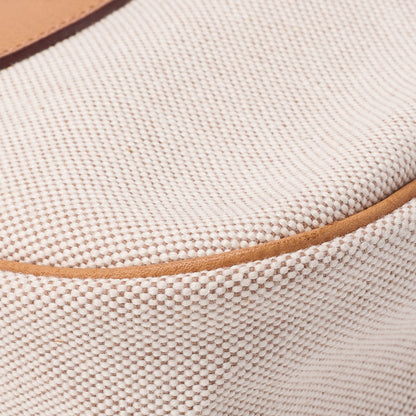 HERMES Sack Colorado GM Shoulder Bag Canvas Natural Ivory Silver-Tone Hardware Pre-Owned - Vintage La Charme