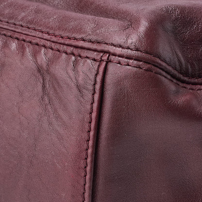 CHANEL Tote Bag, Coco Mark, Mini Shoulder, Lambskin, Bordeaux, Gold-Tone Hardware, Pre-Owned - Vintage La Charme