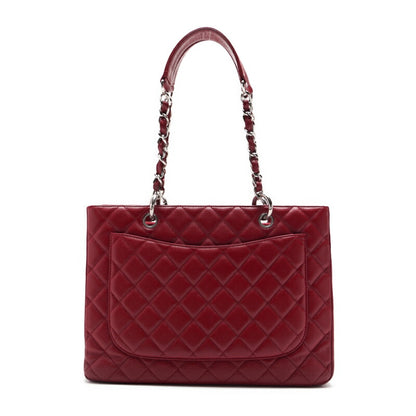 CHANEL Shoulder Bag, Matelasse, Coco Mark, Caviar Skin, Red, Silver-Tone Hardware, Pre-Owned - Vintage La Charme