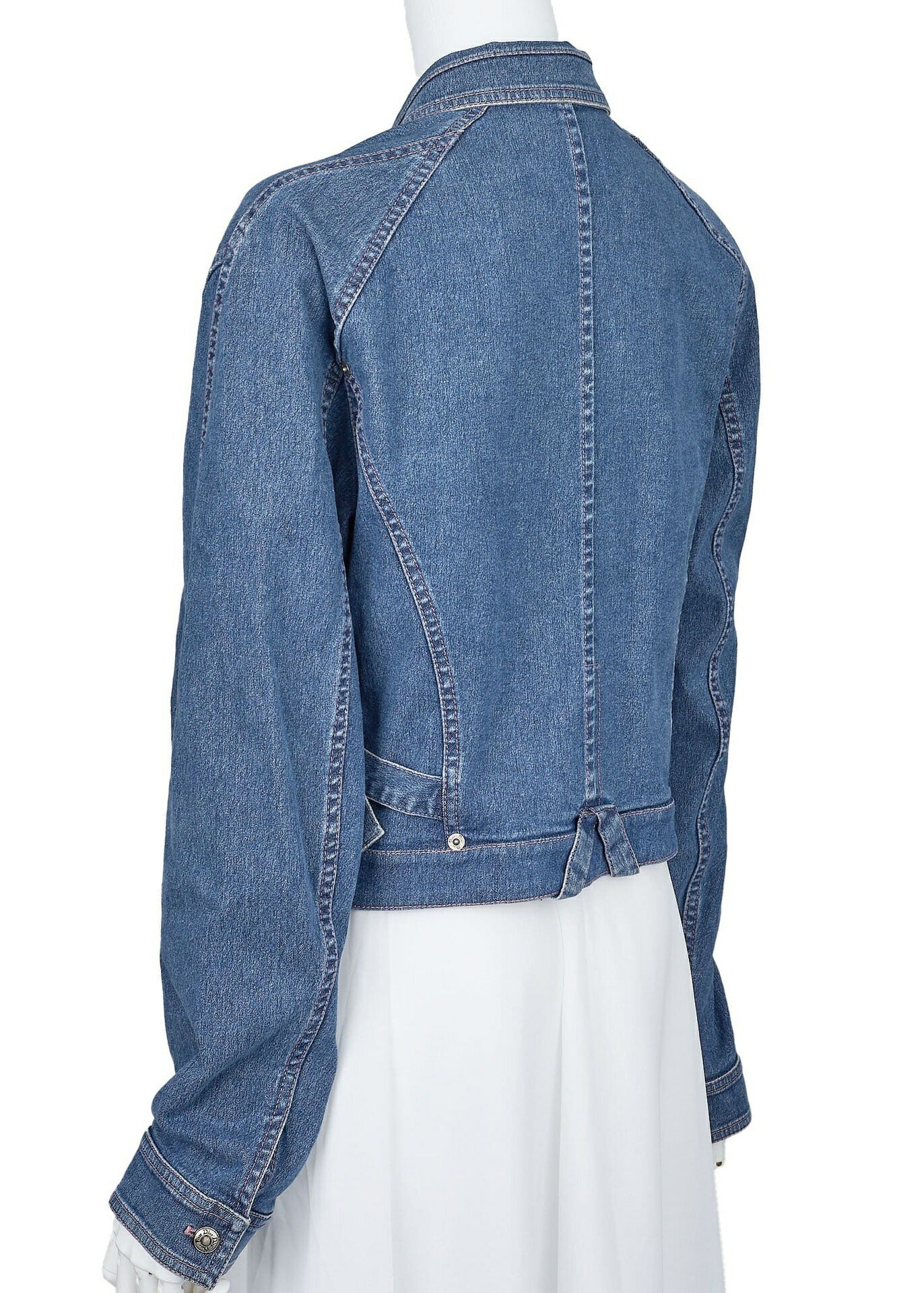 Dior Denim Jacket, Logo Button, Long Sleeve, Cotton, Blue, Silver-Tone Hardware, Pre-Owned - Vintage La Charme