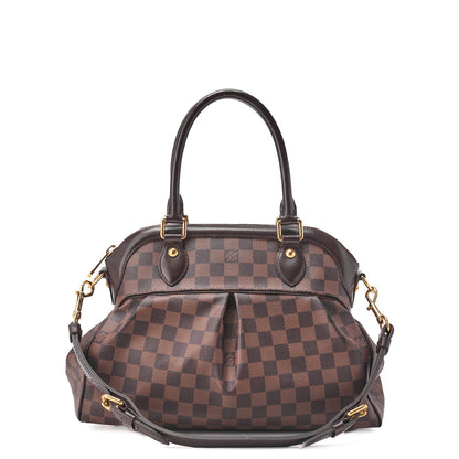Louis Vuitton Tote Bag Damier Trevi PM Canvas Brown Gold-Tone Hardware Pre-Owned