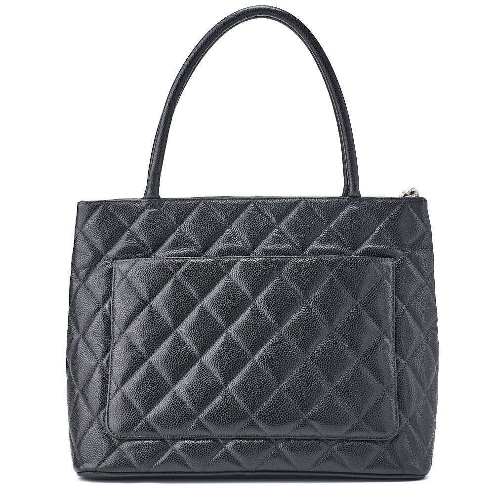 CHANEL Tote Bag Matelasse Reprint Caviar Skin Black Silver-Tone Hardware Pre-Owned - Vintage La Charme