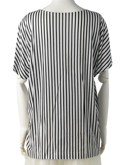 Dior T-Shirt, Short Sleeve, Cut Sew, Cotton, White, Silver-Tone Hardware, Pre-Owned - Vintage La Charme