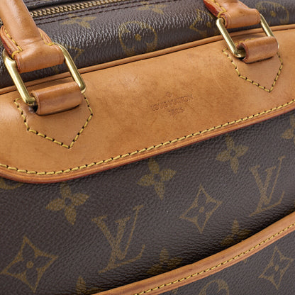 Louis Vuitton Handbag Deauville Monogram PVC Leather Brown Gold-Tone Hardware Pre-Owned - Vintage La Charme