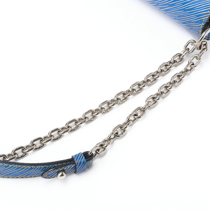 Louis Vuitton Shoulder Bag, Epi Twist MM, Chain Shoulder, Epi Leather, Denim Light, Silver-Tone Hardware, Pre-Owned - Vintage La Charme