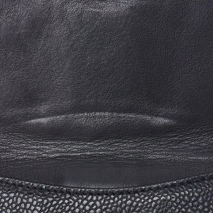 CHANEL Bi-Fold Wallet Coco Mark Caviar Skin Black Gold-Tone Hardware Pre-Owned - Vintage La Charme