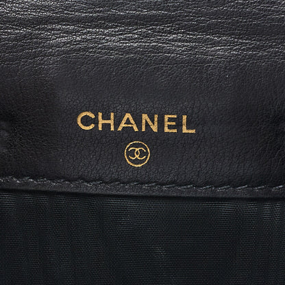 CHANEL Bi-Fold Wallet Coco Mark Caviar Skin Black Gold-Tone Hardware Pre-Owned - Vintage La Charme