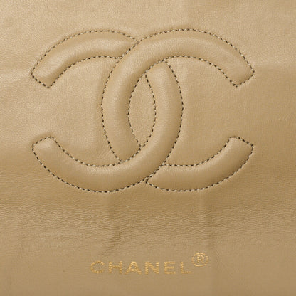 CHANEL Shoulder Bag, Matelasse Turn Lock, Lambskin, Beige, Gold-Tone Hardware, Pre-Owned - Vintage La Charme