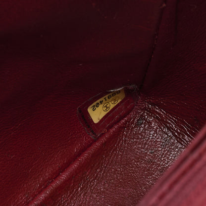 CHANEL Shoulder Bag Matelasse Turn Lock Lambskin Red Gold-Tone Hardware Pre-Owned - Vintage La Charme