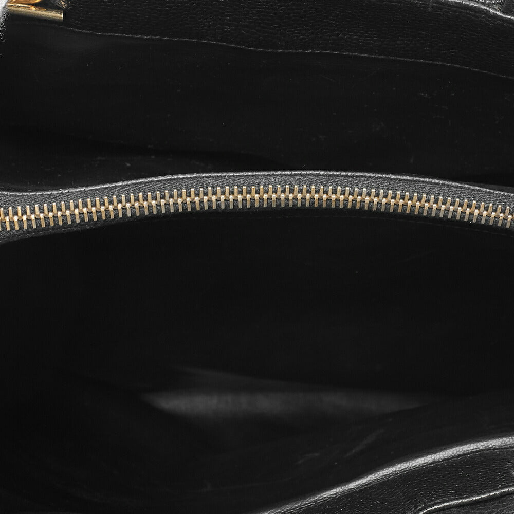 CHANEL Shoulder Bag 2WAY Outside Flap Turn Lock Caviar Skin Black Gold-Tone Hardware Pre-Owned - Vintage La Charme