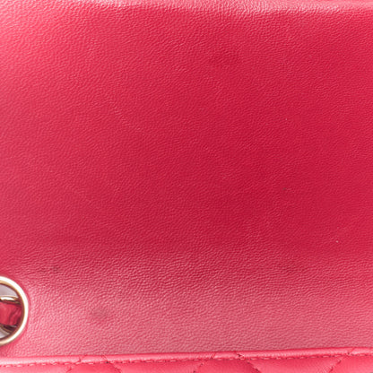 CHANEL Mini Shoulder Bag, Matelasse, Turn Lock, Lambskin, Red, Gold-Tone Hardware, Pre-Owned - Vintage La Charme