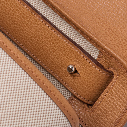 HERMES Sack Colorado GM Shoulder Bag Canvas Natural Ivory Silver-Tone Hardware Pre-Owned - Vintage La Charme