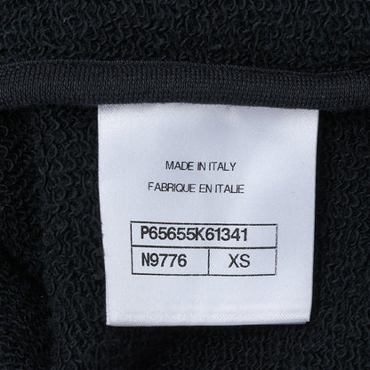 CHANEL Cropped Sweatshirt, Coco Mark, Tweed, Cotton, Black, Pre-Owned - Vintage La Charme