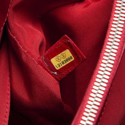 CHANEL Shoulder Bag, Matelasse, Coco Mark, Caviar Skin, Red, Silver-Tone Hardware, Pre-Owned - Vintage La Charme