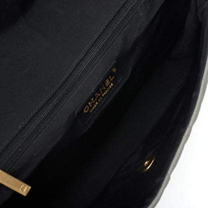 CHANEL Shoulder Bag, Matelasse Design, Chain Shoulder, Lambskin, Black, Gold-Tone Hardware, Pre-Owned - Vintage La Charme