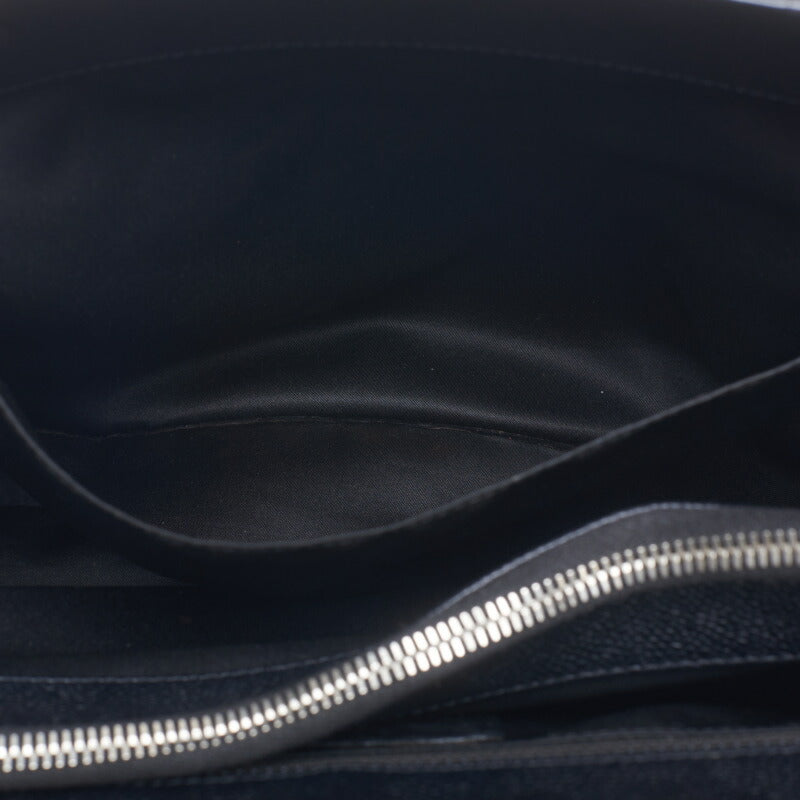 CHANEL GST Chain Tote Shoulder Bag, Caviskin, Black, Silver-Tone Hardware, Pre-Owned - Vintage La Charme
