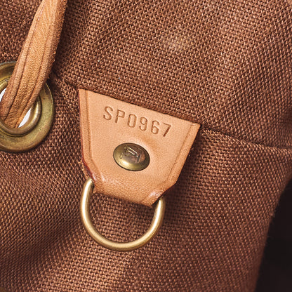 Louis Vuitton Shoulder Backpack Bag, Monogram, Canvas, Brown, Gold-Tone Hardware, Pre-Owned