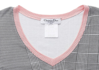 Dior T-Shirt Cut and Sewn Short Sleeve Cotton Pink Gold-Tone Hardware Pre-Owned - Vintage La Charme
