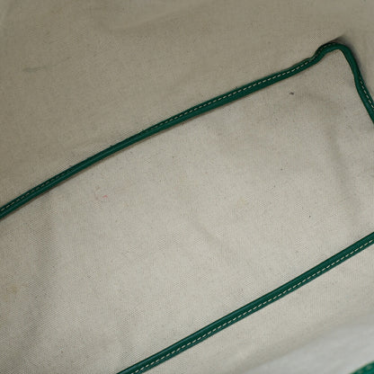 GOYARD Saint Louis PM Tote Bag, Coated Canvas, Green, Silver-Tone Hardware, Pre-Owned - Vintage La Charme