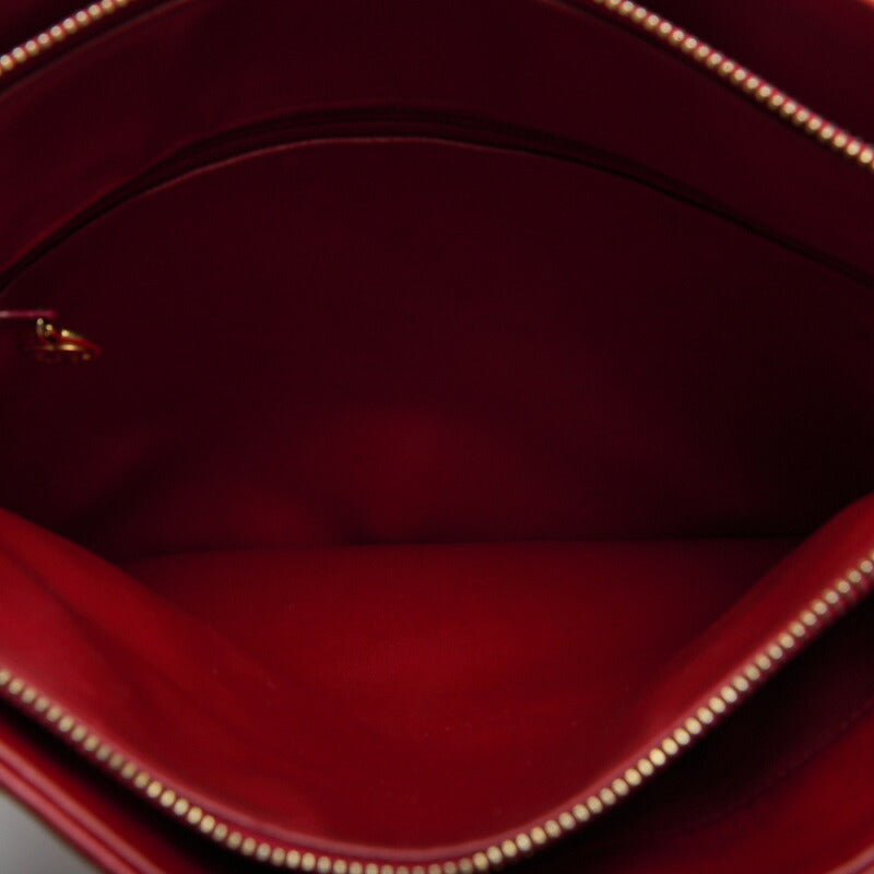 CHANEL Mini Boston Bag, Matelasse, Chain Shoulder, Lambskin, Red, Gold-Tone Hardware, Pre-Owned - Vintage La Charme