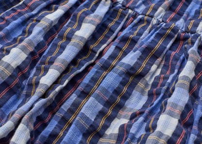 Fendi Cami One Piece Top Skirt, Plaid, Fabric, Blue, Silver-Tone Hardware, Pre-Owned - Vintage La Charme