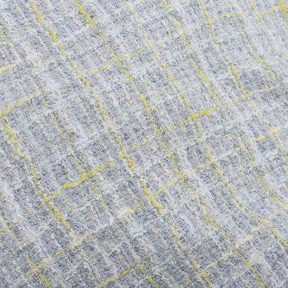 CHANEL Jacket, Tweed, No Collar, Cotton Blend, Blue, Silver-Tone Hardware, Pre-Owned - Vintage La Charme