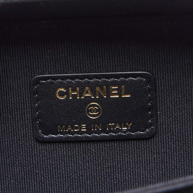 CHANEL Mini Handbag 2WAY Matelasse Chain Shoulder Caviar Skin Black Gold-Tone Hardware Pre-Owned - Vintage La Charme