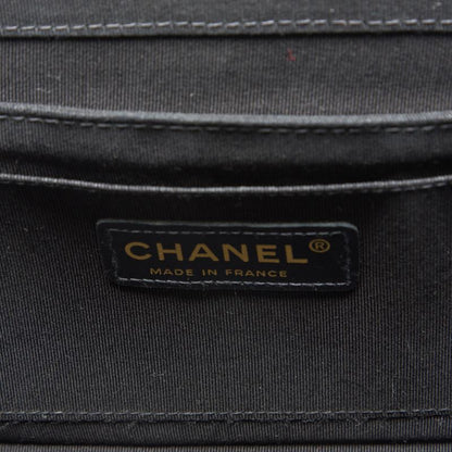 CHANEL Shoulder Bag, V-Stitch, Turn Lock, Enamel, Black, Gold-Tone Hardware, Pre-Owned - Vintage La Charme