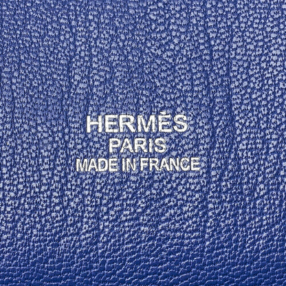HERMES Gypsiere 34 Shoulder Bag Tryon Clemence Blue Saphir Silver-Tone Hardware Pre-Owned - Vintage La Charme
