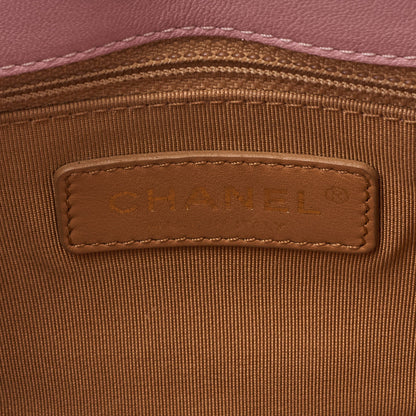 CHANEL Mini Shoulder Bag Matelasse Round Flap Chain Shoulder Lambskin Pink Gold-Tone Hardware Pre-Owned - Vintage La Charme