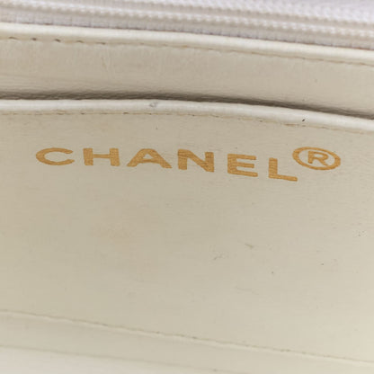 CHANEL Mini Mademoiselle Turn Lock Chain Shoulder Bag Caviar Skin White Gold-Tone Hardware Pre-Owned - Vintage La Charme