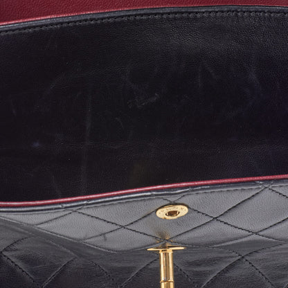 CHANEL Shoulder Bag Mini Matelasse Turn Lock Lambskin Black Gold-Tone Hardware Pre-Owned - Vintage La Charme